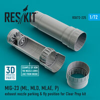 MIG-23 (ML, MLD, MLAE, P) Exhaust Nozzle Parking And Fly Position For Clear Prop Kit