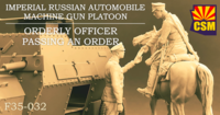 Imperial Russian Automobile Machine Gun Platoon Orderly Officer Passing An Order