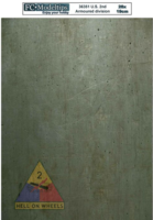 U.S. 2nd armoured division self adhesive base 26x19cm - Image 1