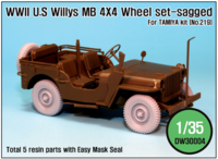 Willys MB 4x4 Truck Wheel set (for Tamiya 1/35)