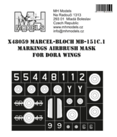 Marcel-Bloch MB-151C.1 Markings airbrush mask - Image 1