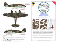 Bristol Beaufighter Mk.VI / Mk.X - Pattern A Early Camouflage pattern paint masks (for Tamiya kits) - Image 1