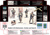 Modern US infantrymen. Cordon and Search