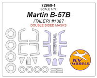 Martin B-57B / B-57G Canberra Night Hawk (ITALERI) - (double sided) + wheels masks - Image 1
