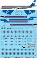 Douglas DC-8-31 - Capitol Decals Part 1 - Laser decal with screen print details (for X-Scale kits)