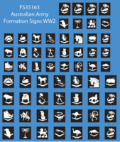 Australian Formation Signs WW2  (Dry Transfers)